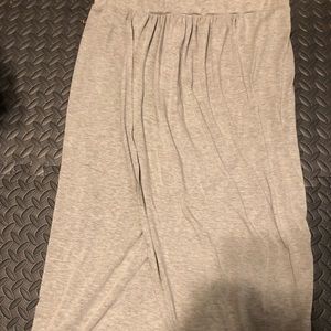 Grey maxi skirt with slit